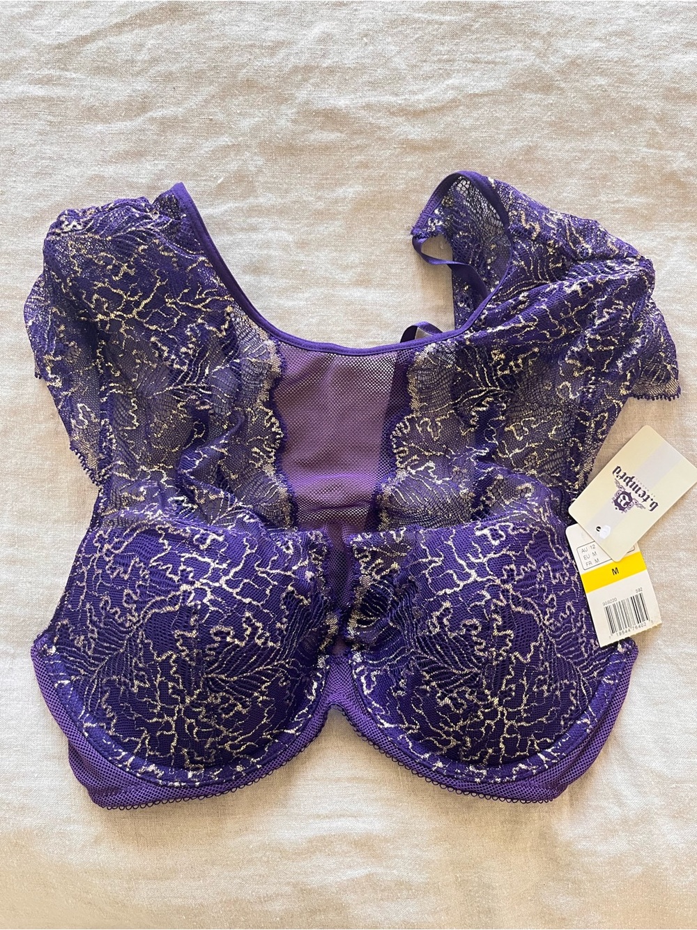 Royal Purple High Neck Bra, Medium.